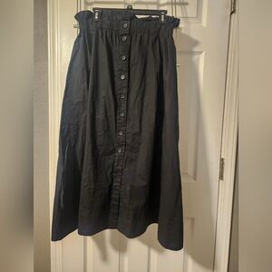 Black Ecerlane Button-Down Women's Skirt M